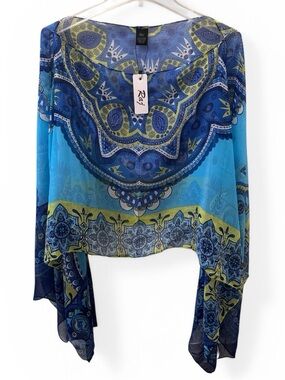Raj Brand 100% Silk Shawl / Coverlet Lightweight Luxe Wrap